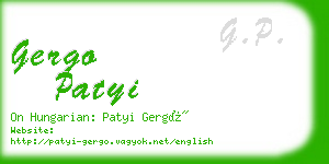 gergo patyi business card